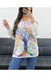 LIGHTWEIGHT PRINTED SWEATER PE0487 COLORFUL TREE