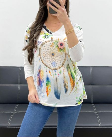 LIGHTWEIGHT PRINTED SWEATER PE0487 CATCHER DREAMS SPRING