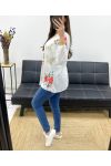 PE0487 BUTTERFLY PRINTED LIGHTWEIGHT SWEATER