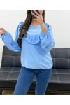 TOP FROUFROU SS185 AZUL CIELO