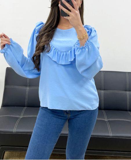 TOP FROUFROU SS185 AZUL CIELO