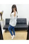 BI-MATERIAL TOP HEART SEQUINS PE0805 WHITE