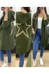 CHALECO CON CAPUCHA STAR-BACK PE0324 KHAKI