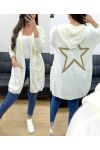 GILET CON CAPPUCCIO STAR-BACK PE0324 BIANCO