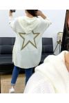 CHALECO CON CAPUCHA STAR-BACK PE0324 BLANCO