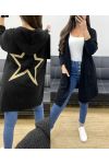 STAR-BACK HOODED VEST PE0324 BLACK