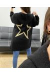 STAR-BACK HOODED VEST PE0324 BLACK