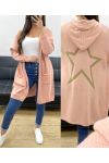 GILET CON CAPPUCCIO STAR-BACK PE0324 ROSA