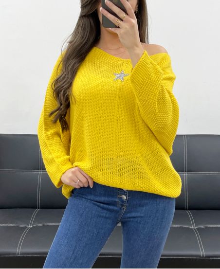 STAR SWEATER PE0317 MUSTARD