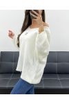 PULLOVER ETOILE PE0317 BLANC