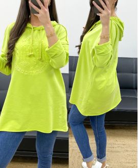 VINTAGE ORIGINAL HOODIE PE0258 LIME GREEN