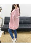 CHICAGO OVERSIZED FLEECE SWEATSHIRT PE0360 ROZE