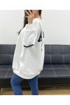 CHICAGO OVERSIZED FLEECE SWEATSHIRT PE0360 WEISS