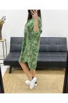 OVERSIZED CAMOUFLAGE SHIRT DRESS PE0373 GREEN