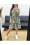 OVERSIZED CAMOUFLAGE SHIRT DRESS PE0373 BEIGE