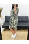 ABITO CHEMISIER OVERSIZE CAMOUFLAGE PE0373 BEIGE