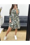 OVERSIZED CAMOUFLAGE SHIRT DRESS PE0373 WHITE