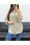 POCKET COTTON GAUZE SHIRT PE0193 BEIGE