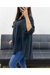 OVERSIZED COTTON GAUZE SHIRT PE0407 BLACK