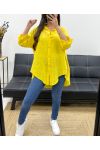 COTTON GAUZE OVERSIZED SHIRT PE0407 YELLOW