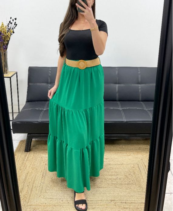 LONG SKIRT + EMERALD PE0283 BELT