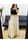 LONG SKIRT + BELT PE0283 BEIGE