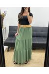 LONG SKIRT + BELT PE0283 KHAKI