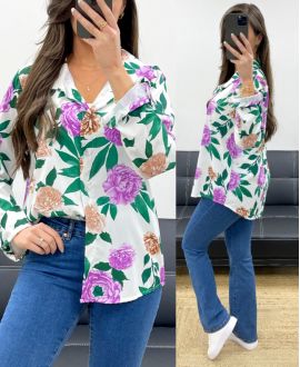 PE0429 CAMISA ESTAMPADA LILA