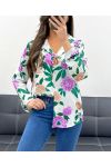 PE0429 CAMICIA STAMPATA LILLA