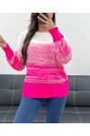 PULLOVER FARBVERLAUF PE0102 FUSHIA