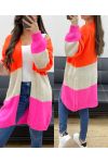 GILET MOHAIR MULTICOLOR PE0112 ORANGE