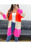 GILET IN MOHAIR MULTICOLOR PE0112 ARANCIO