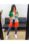 MULTICOLOR MOHAIR VEST PE0112 GREEN