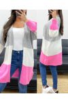 MULTICOLOR MOHAIR VEST PE0112 GREY