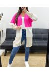 GILET IN MOHAIR MULTICOLOR PE0112 FUCSIA