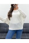 PULL DOS NOEUDS RUBAN PE0122 BLANC