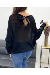 PULL DOS NOEUDS RUBAN PE0122 NOIR