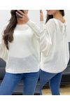 PULL DOS NOEUDS RUBAN PE0122 BLANC