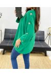 OVERSIZED BUTTON TOP PE0251 EMERALD