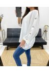 TOP OVERSIZE CON BOTONES PE0251 BLANCO