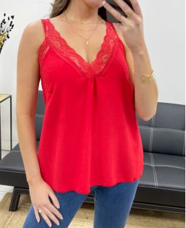 TOP IN PIZZO PE0272 ROSSO