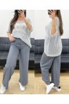 LOVE KNITTED SWEATER LUREX PE0166 GREY