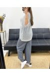 LOVE KNITTED SWEATER LUREX PE0166 GREY