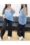 LOVE KNITTED SWEATER LUREX PE0166 SKY BLUE