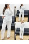 COTTON GAUZE HOODED VEST PE0721 WHITE