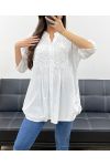 COTTON EMBROIDERY TUNIC PE0371 WHITE