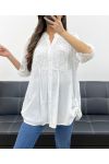 COTTON EMBROIDERY TUNIC PE0371 WHITE