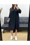 LOOSE TUNIC DRESS PE0216 BLACK