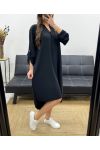 LOOSE TUNIC DRESS PE0216 BLACK