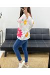 FLORAL PRINT SWEATER PE0023 ORANGE